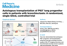 Cell Rep Med：同济大学左为团队合作研究实现基于肺前体细胞移植的支气管扩张症患者肺脏再生修复